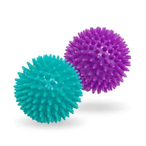 Spiky Dog Ball Pack of 2 Squeaky Toy for Small 3 Inch - Medium Dogs Aggressive Chewers Puppy Teething Toys Dog Spike Ball for Training and Teeth Cleaning