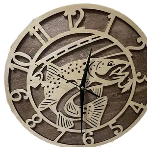 Catfish Wall Clock - Decorative Hanging Clock with Unique Design sign gift wall sign