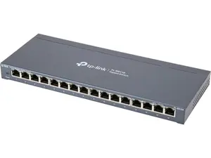 TP-Link 16 Port Gigabit Ethernet Network Switch, Desktop/ Wall-Mount, Fanless, Sturdy Metal w/ Shielded Ports, Traffic Optimization, Unmanaged, Limited Lifetime Protection (TL-SG116)