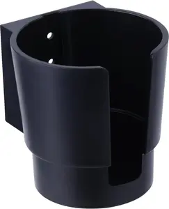 Universal Large Cup Holder Wall Mount, Heavy Duty Plastic Drink Holder for Boat Car Truck RV Bus Tractor Wall Wood, Vertical or Horizontal Mount, Fit Most Cups, Bottles, Cans, Tumblers Black Pack of 1 JAZBREY