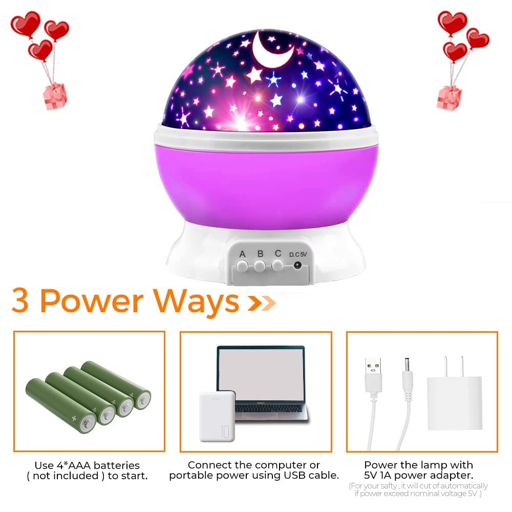Ultimate Star Projector Gift for Girls 1-14 - Rotating Starry Sky Night Light, 17 Color Modes, Perfect Birthday & Holiday Present for Kids