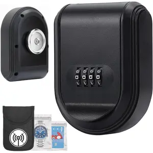 Magnetic Key Holder Box Hide A Key Under Car With Combination Lock With Strong Magnet For Storage Key Indoors,Outdoors