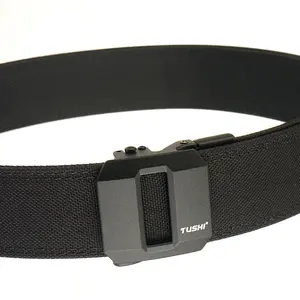 Double-layer hardened automatic buckle shooting training pistol belt nylon belt outdoor leisure