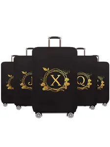 Letter Pattern Luggage Cover, Elastic Travel Luggage Protective Cover, Travel Accessories for 18-28 Inch Suitcase