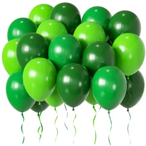 14pcs Green theme Party Balloons, 10inch green dark green fruit green latex balloons, for St. Patrick's Day, Xmas Tree, Anniversary, Festival decorations, room decoration, birthday party decoration supplies, graduation ceremony background wall