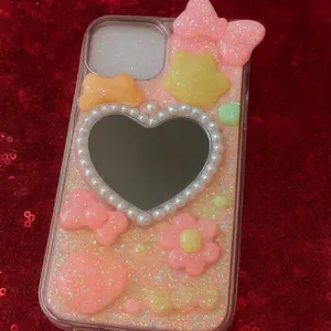 Custom iPhone 15 Phone Case with luxury and Sparkly charms