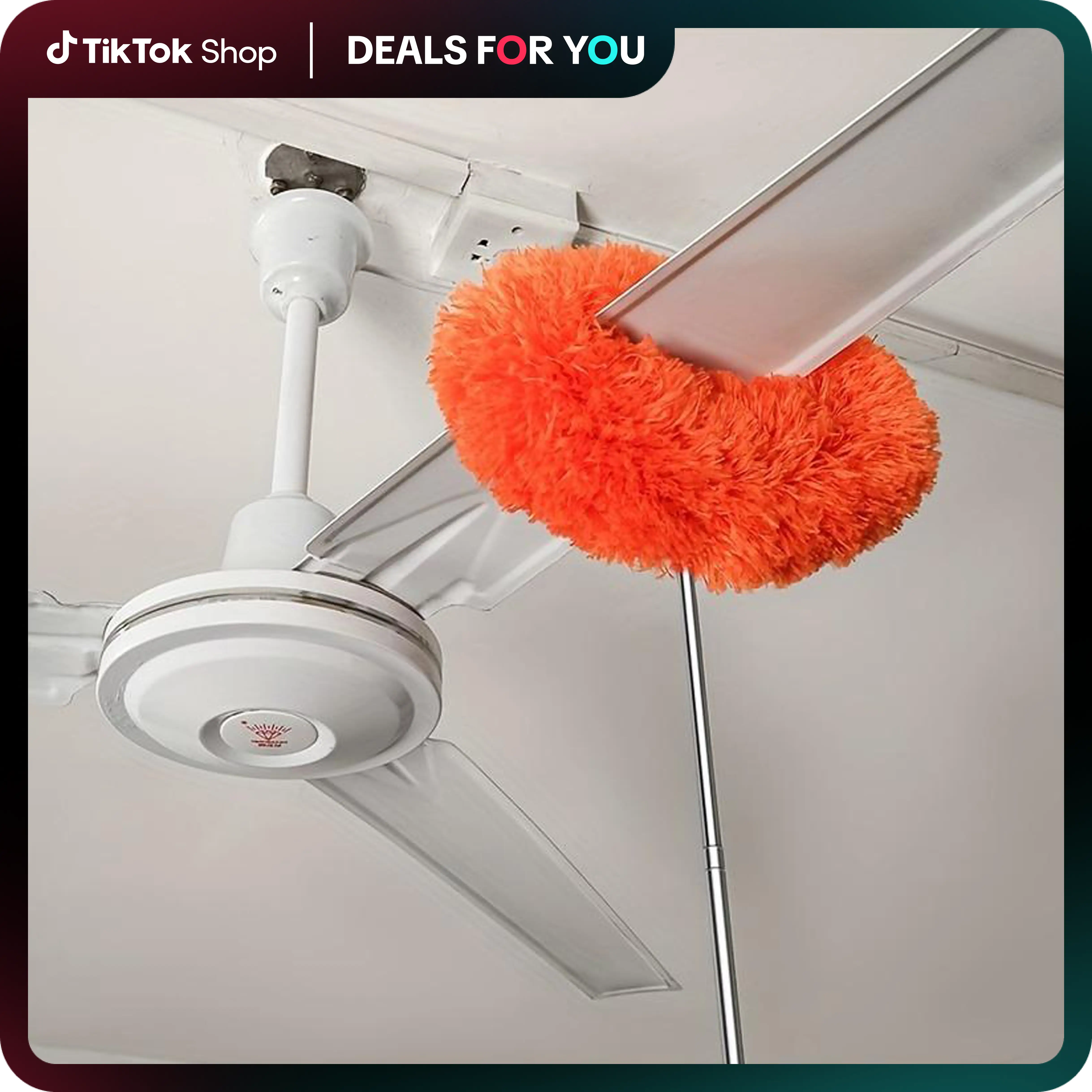 Ceiling Fan & Household Dust Buster: Removable Microfiber Duster with Washable Feature, Ideal for Summer and Fall Cleaning tool, a Decoration-worthy