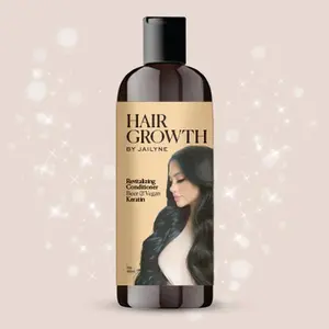 Hair Growth by Jailyne Conditioner – Beer & Vegan Keratin Formula for Growth & Hydration – 16 oz (480ml) Natural Haircare for Moisture & Strength