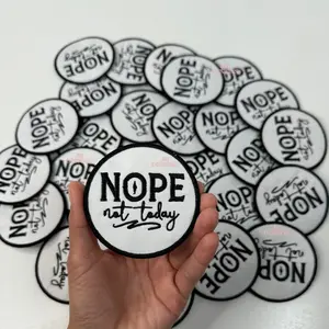 Nope not today Patch |Iron On | Patch| Preppy Patch| Patches for Trucker Hat | Hat Bar