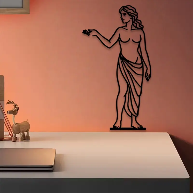 1pc Venus Metal Wall Art, Venus Statue Mural, Perfect for Entryway Wall, Living Room Wall Decor, Christmas Decor, Ideal Gift for Mythology Lovers, Bronze Metal
