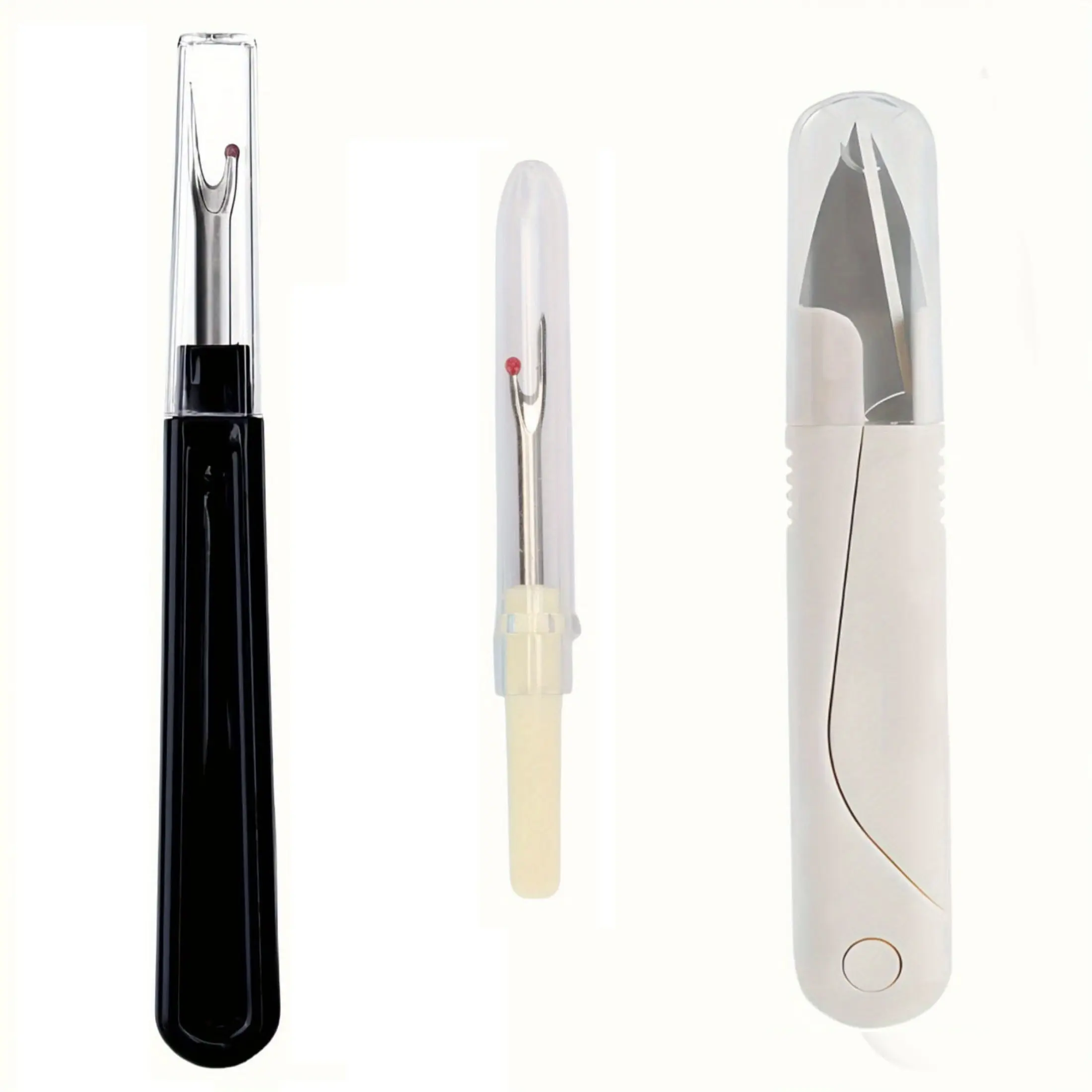 3pcs Dual-Color Seam Ripper Set with Thread Cutter & Stitch Unpicker - Perfect for Clothes & Needlework, Sewing Essentials|Ergonomic Handles|Durable Construction, Sewing Supplies
