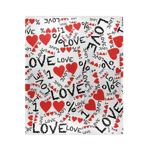 Throw Blankets Valentine Love Red Hearts Blankets 60x80 Inch Thin Lightweight Fleece Blanket