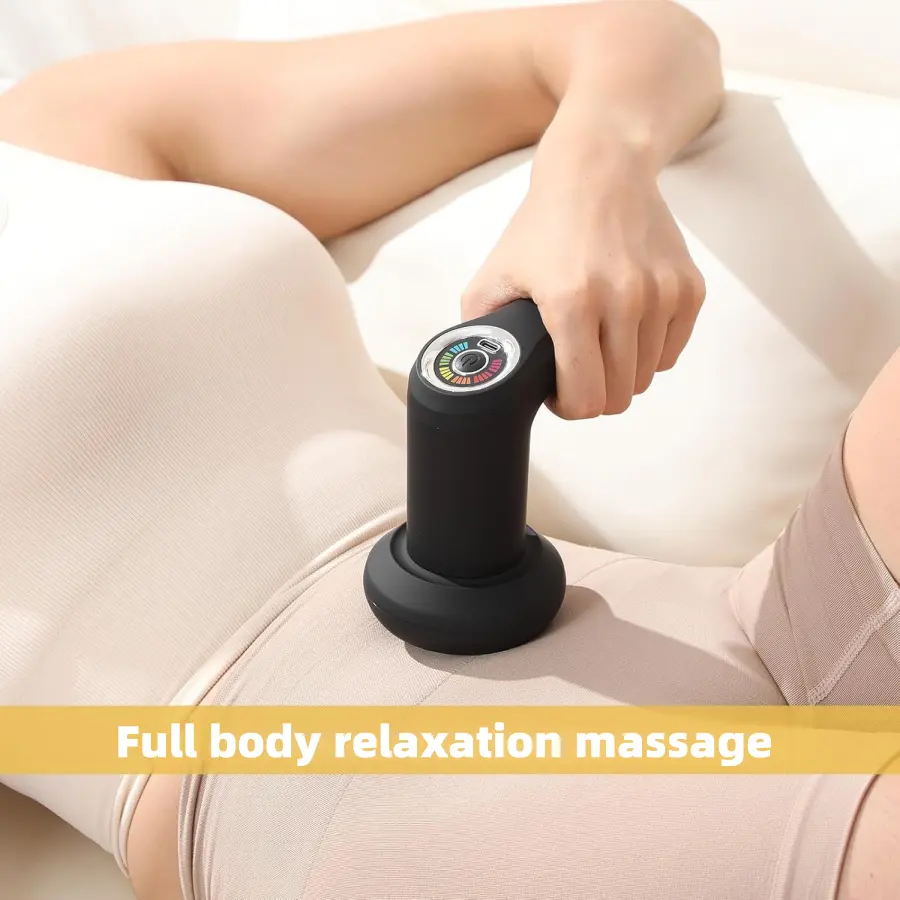 handheld vibrating body massager Mini Portable handheld Vibrating Body Massager with LED Light for Hand Head  Neck Back Legs Arms Pain Release