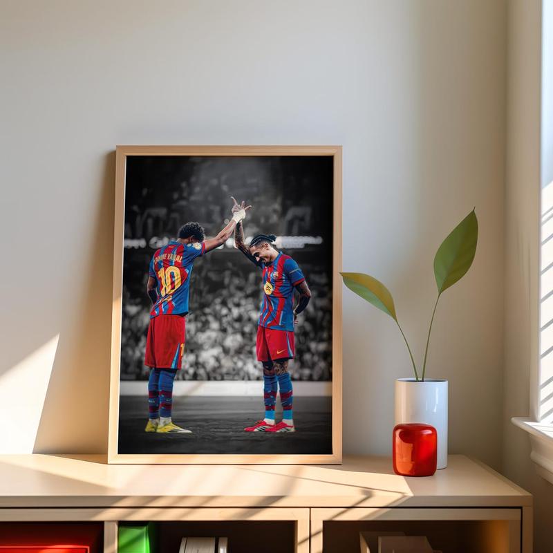Raphinha Poster Lamine Yamal Poster Signed Football Poster( Unframed - Print Only )