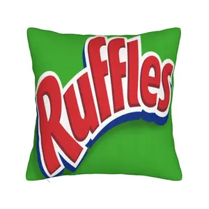 1 piece Ruffles Original throw pillow cover For Porch Patio Couch Sofa Living Room Outdoor Pillowcases Soft Machine Washable Pillow Insert Not Included