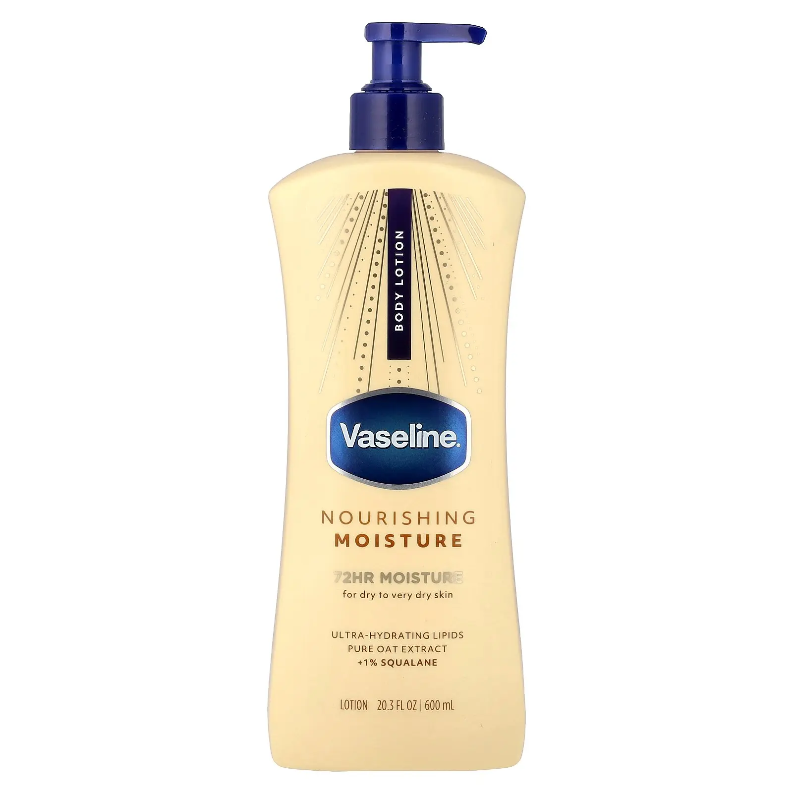 Vaseline Nourishing Moisture Body Lotion, For Dry to Very Dry Skin, 20.3 fl oz (600 ml)