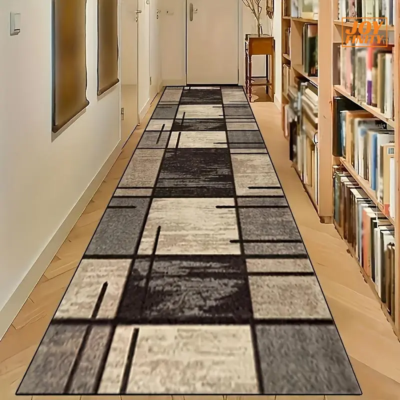 Joyfinity Luxury Golden Diamond Print Velvet Slipper Mat - Non-slip Padded Mats Runners, Machine Washable Indoor Large Decorative Area Rug Runners, 20*59inch/24*118inch, Suitable for Hallway Bedroom Home Decor