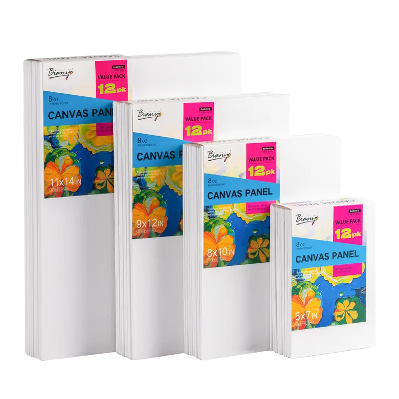 Lot De 4 Panneaux Toile Pour Peinture 11x14 Pouces - Toiles Blanches Vierges