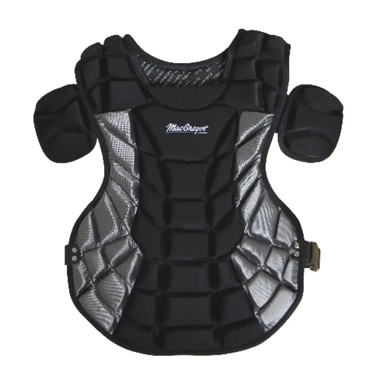 MacGregor 1298437 Varsity Chest Protector - Black, Adjustable-Removable Shoulder Caps, Foam Padding, Lightweight, Sports Injury Prevention Gear, Dual Adjustable/Removable Shoulder Caps, Removable Padding