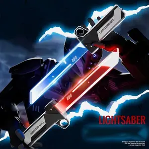 Double-Headed Light Saber, 360° Rotating Extendable Laser Sword, 7 Color Lights, Safe Non-Toxic Design, Role Play Toy for Adults Kids
