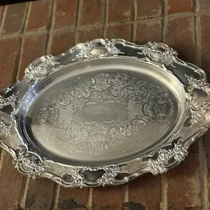 Antique Silverplated Charger Platter