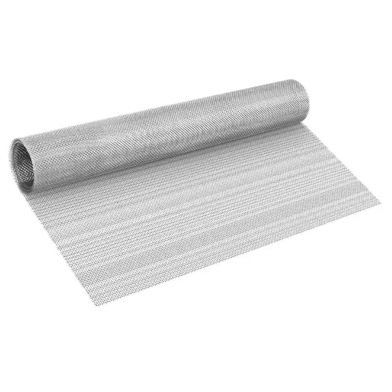 304 Stainless Steel Mesh Sheet Size,20 Mesh Woven Wire Mesh Gap-Blocker, Metal Filter Fine Screen Roll Drain Cover Mesh