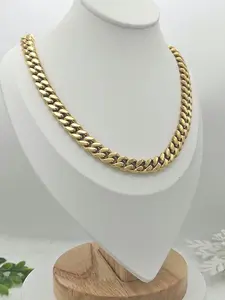 10mm Cuban Style Chain, 14k Heavy Plated Gold, Lifetime Replacement Guarantee, Tarnish Free