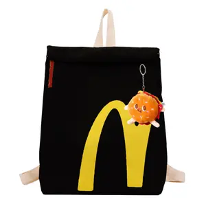 Cute Mcdonald's Backpack With Hamburg Keychain Shoulder Bag Tote Bag Handbag Pencil Case