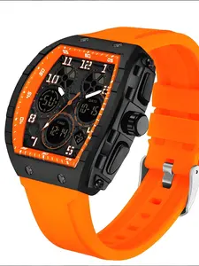 Men's Sport Digital Watch, Fashionable LED Alarm Function, Modern Waterproof Design, High-Quality Electronic Timepiece