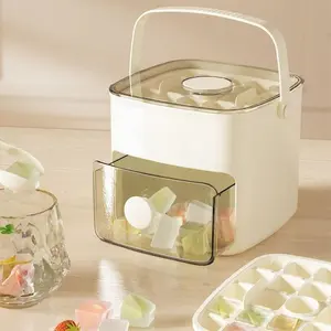 48-grid Ice Cube Tray with Lid, Ice Cube Maker, Ice Tray for Whiskey, Cocktail, Coffee, Portable Ice Maker for Camping, Outings, and Home Use