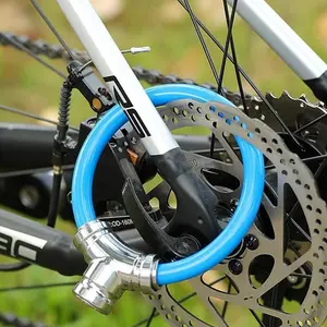 Bike Lock with Key, 1 Set Anti-theft Cable Lock for Bicycles, Electric Bikes and Electric Scooters, Bicycle Accessories, Mountain Bike