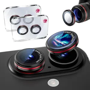 2-Pack Camera Lens Protector for  17/16/16 Plus, [Shatterproof &  Resistant] 9H High-Alumina Tempered Glass, Anti-Scratch, ,  Adsorption, Case Friendly, Ultra  Clear