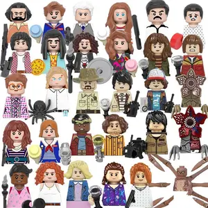 Terrible Movie Upside Down Dustin Mike Lucas Will Eleven Model Building Blocks Enlighten Action Figure Bricks Toys For Children