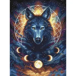 Dream Catcher Wolf L8069 Counted Cross Stitch Kit