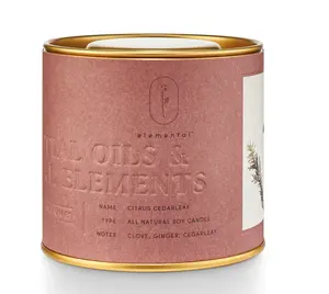 Illume Citrus Cedarleaf Natural Tin Candle