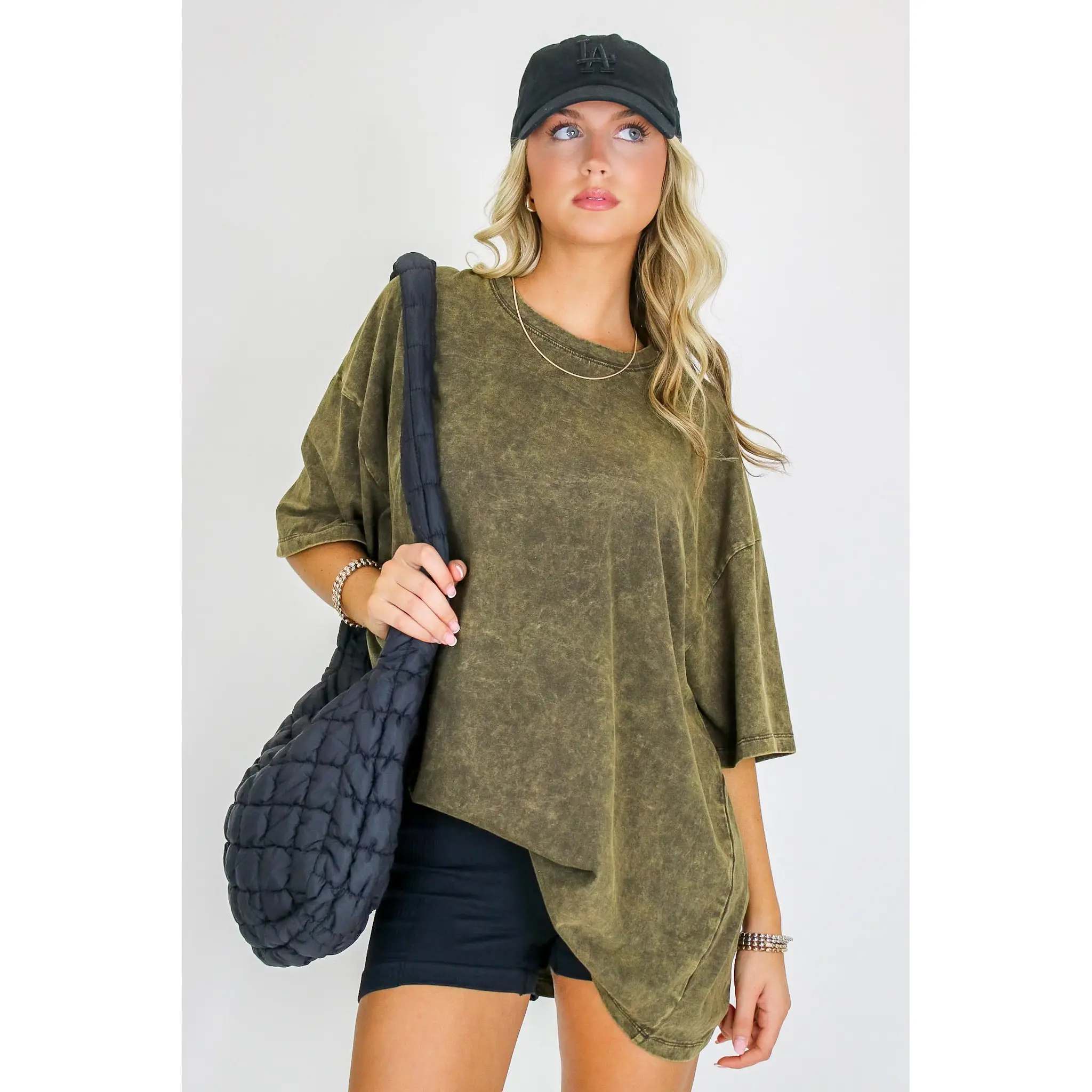 Weekend Awaits Mineral Wash Oversized Top