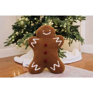 Cinnamon Jack Gingerbread Sherpa Pillow