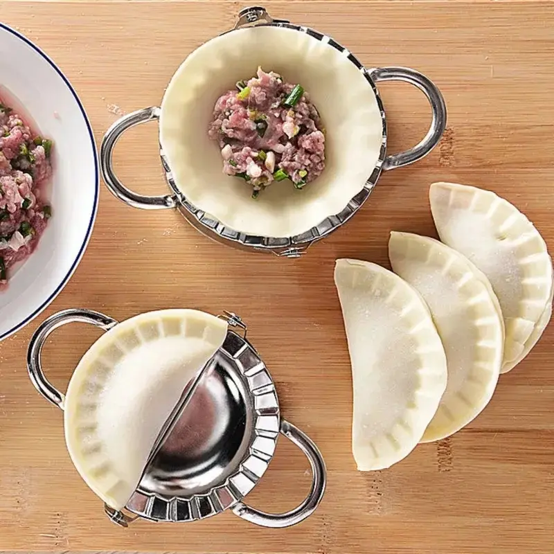 Stainless Steel Dumpling Maker Dumpling Skin Mold Ravioli Maker Press Pie Making Press Wrapper Pastry Maker Cooking Accessories Home Kitchen Accessory Kitchen Utensils Gadgets