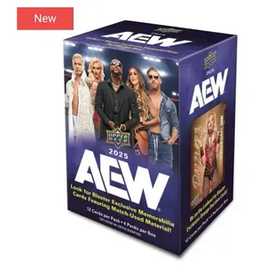Upper Deck 2025 AEW Blaster Exclusive Memorabilia Cards 12 Cards per Pack 4 Packs per Box Featuring Match-Used Material
