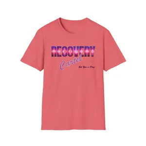 Recovery Cartel T-Shirt — Retro Neon "Recovery" Graphic Tee