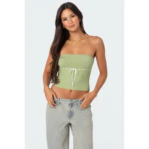 Elsie Knitted Tie Tube Top
