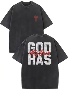 "God Has My Back" Christian Vintage Washed Cotton T-Shirt