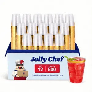 12oz Bulk Beer Cups | Disposable Tumblers for Iced Tea, Smoothies, Bubble Boba Tea | Durable Polystyrene | Restaurant Supply