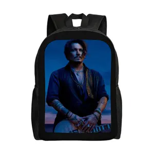 Johnny-Cash-Backpacks for Girls, Cute School Backpack, Aesthetic Bookbag for Teens, Lightweight Classic Backpack for Travel, Work, Picnic A-14