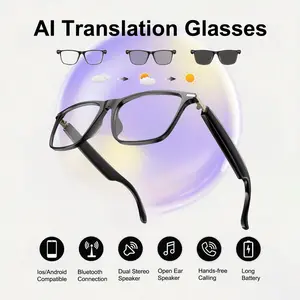AI Translation Smart Glasses with photochromic lenses, support 160+ languages real-time translation