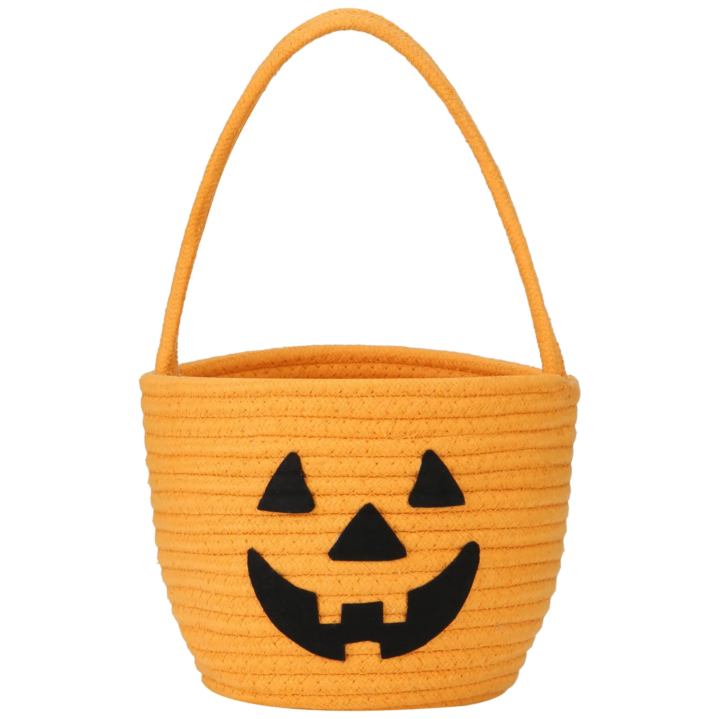 Basket For  Small Pumpkin Bucket Candy Orange Decorations Cute Trick Or Boo