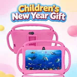 Wifi children's tablet 7-inch Android 12, Android Tablet PC student multifunctional tablet with large memory educational learning tool for boys and girls, downloadable APP, dual cameras for taking photos, music, video games, learning computer, no adapter