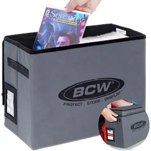 Foldable Single Gray Comic Book Storage Box Fits 125-150 Sleeved and Boarded Comics, Storage for Silver Bronze and Current Comics