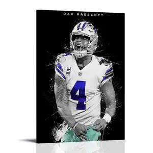 Skip-bayless Dak Prescott1 Posters Music Album Cover Posters Canvas Wall Art High-Resolution Vintage Band & Artist Prints for Room