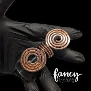 Exaggerated Solid Copper Spiral Ring - Simple Design with Unique Feature as Described